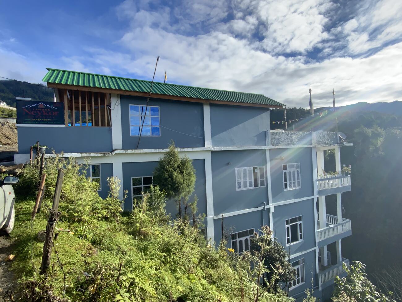 Tawang Neykor Homestay seen from the road