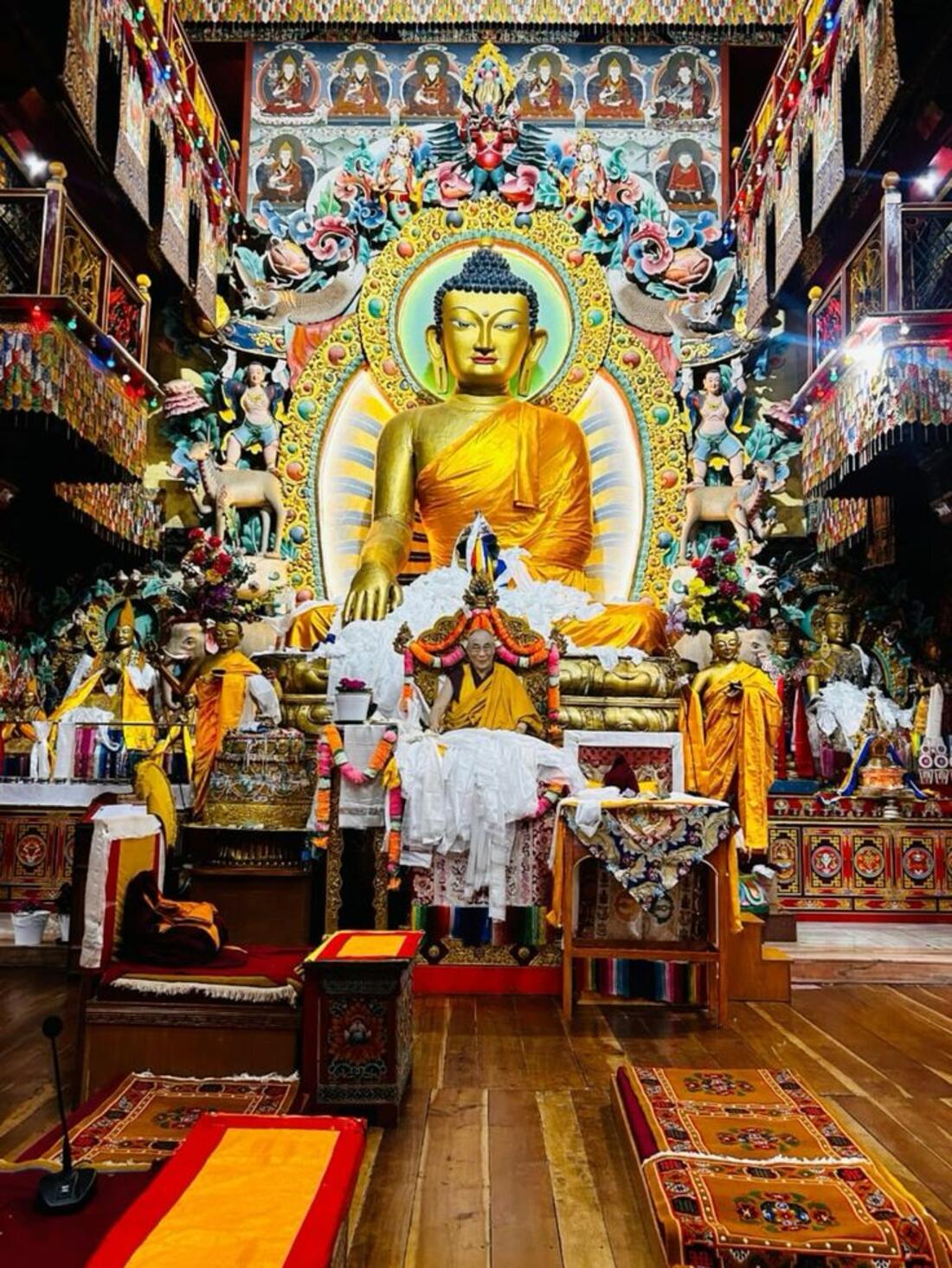 Inside the prayer hall